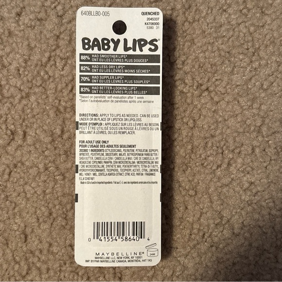 Maybelline Baby Lips Moisturizing & Renew Balm Quenched 05 Hydration New Makeup - Picture 6 of 11